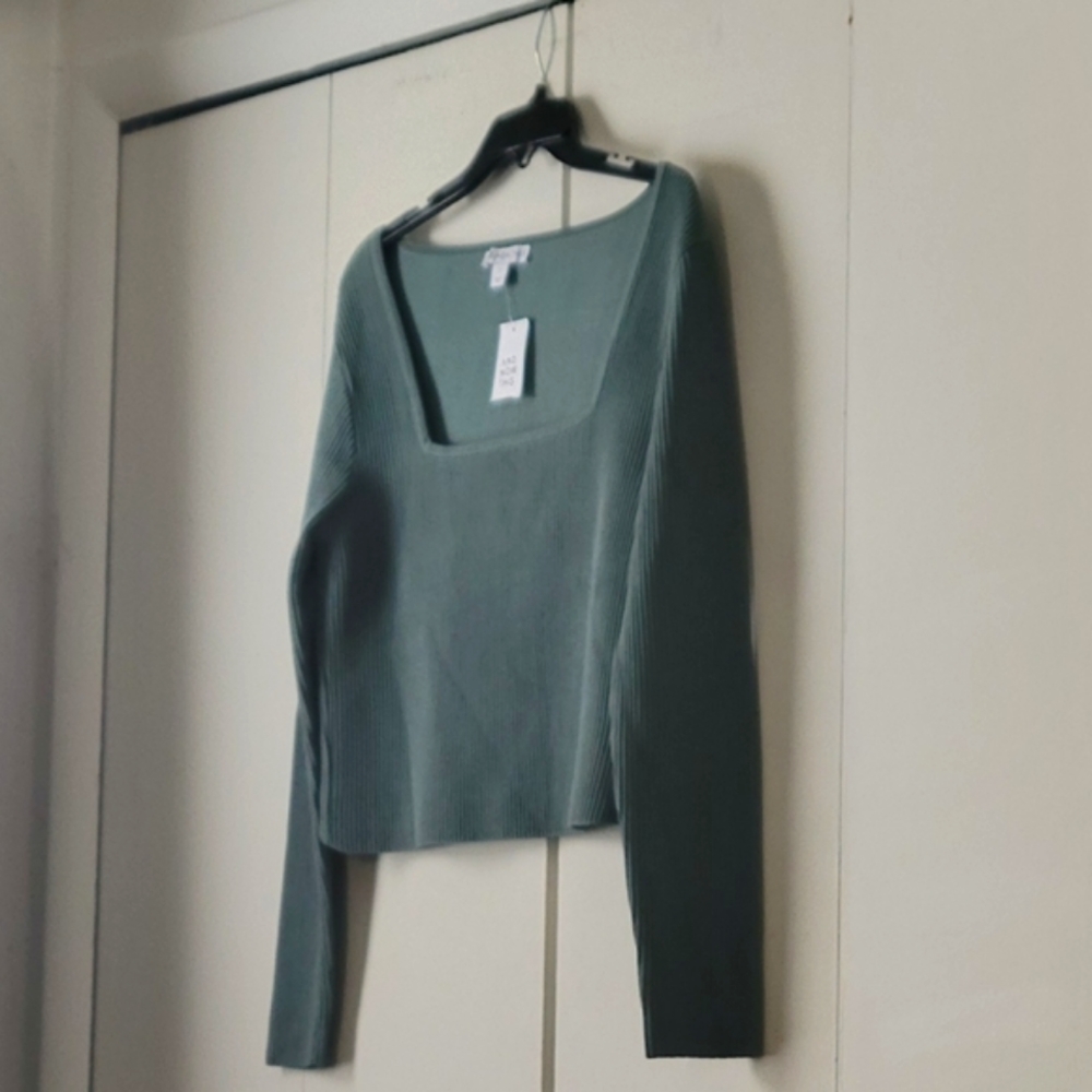 And Now This Ottoman Square-neck Long Sleeve Top